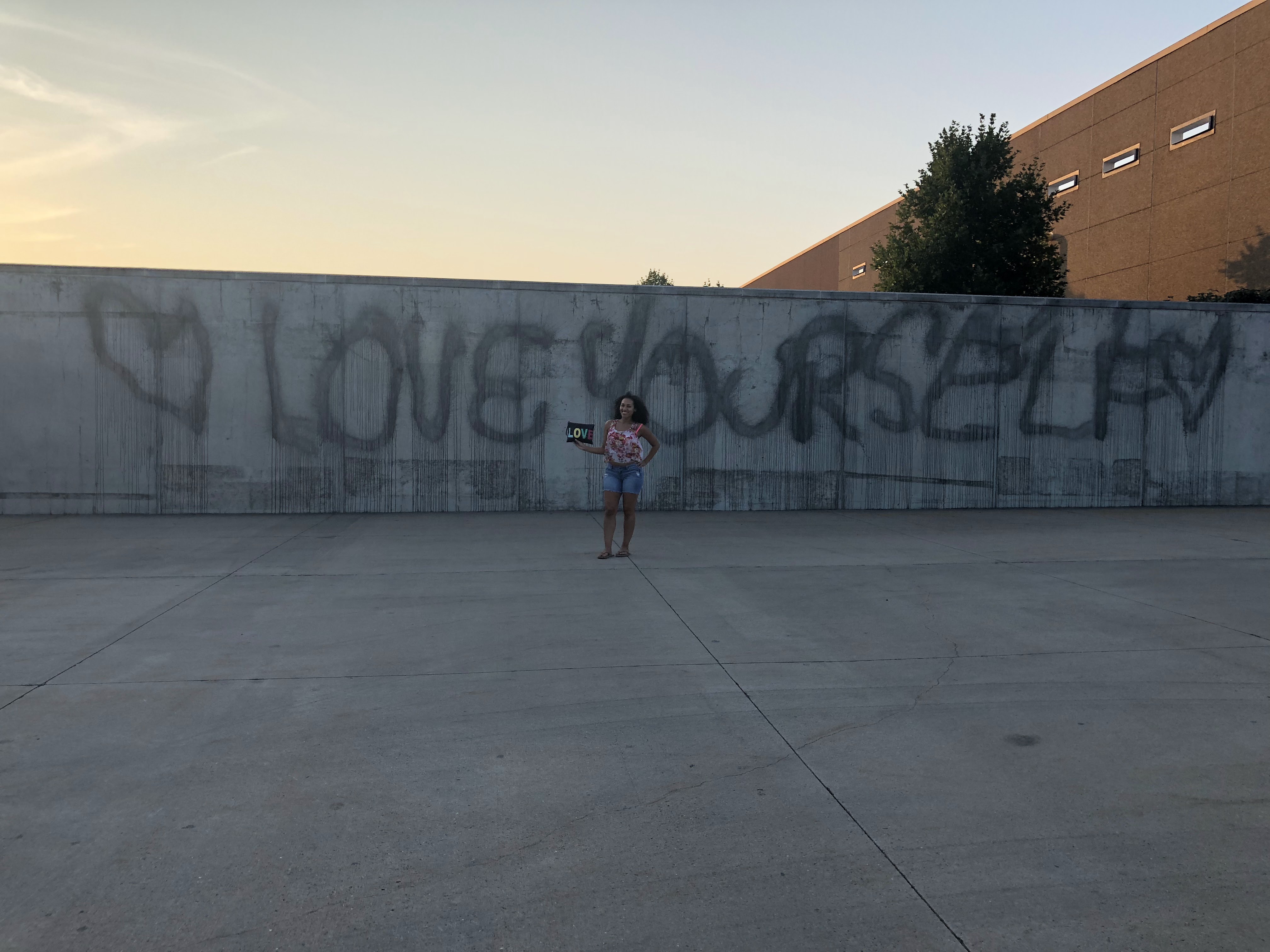 Street art and layered graffiti markings photographed up close